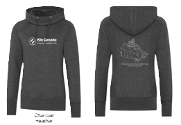 Canada Map Hoodie Fitted Charcoal Heather (Grey) 2XL